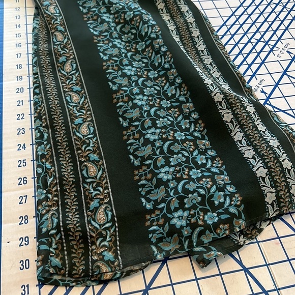 ANTHROPOLOGY SONIA TUNIC DRESS SZ XSP GREEN BLUE SHEER SLEEVES BOHO PEASANT - Picture 8 of 11